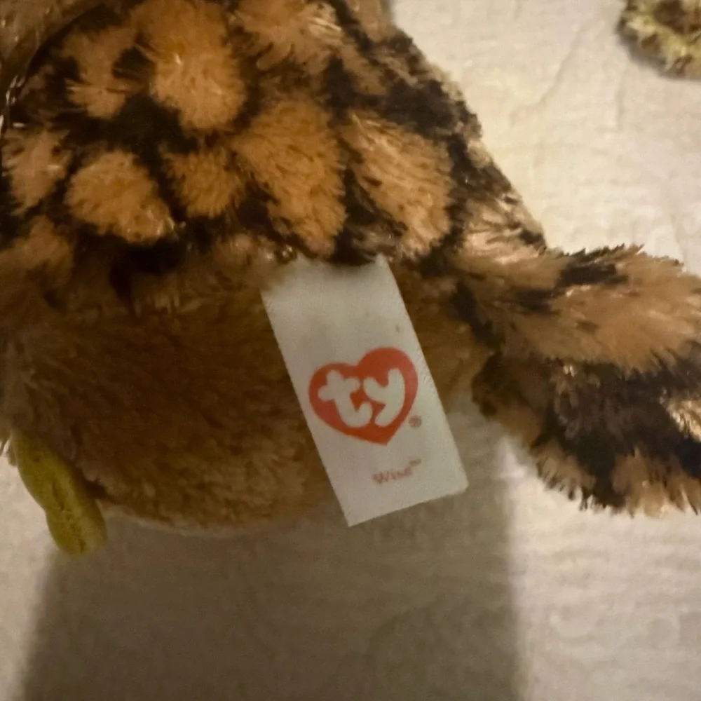 Ty Plush Animal Toys - Tiger, Fox, Owl, Leopard